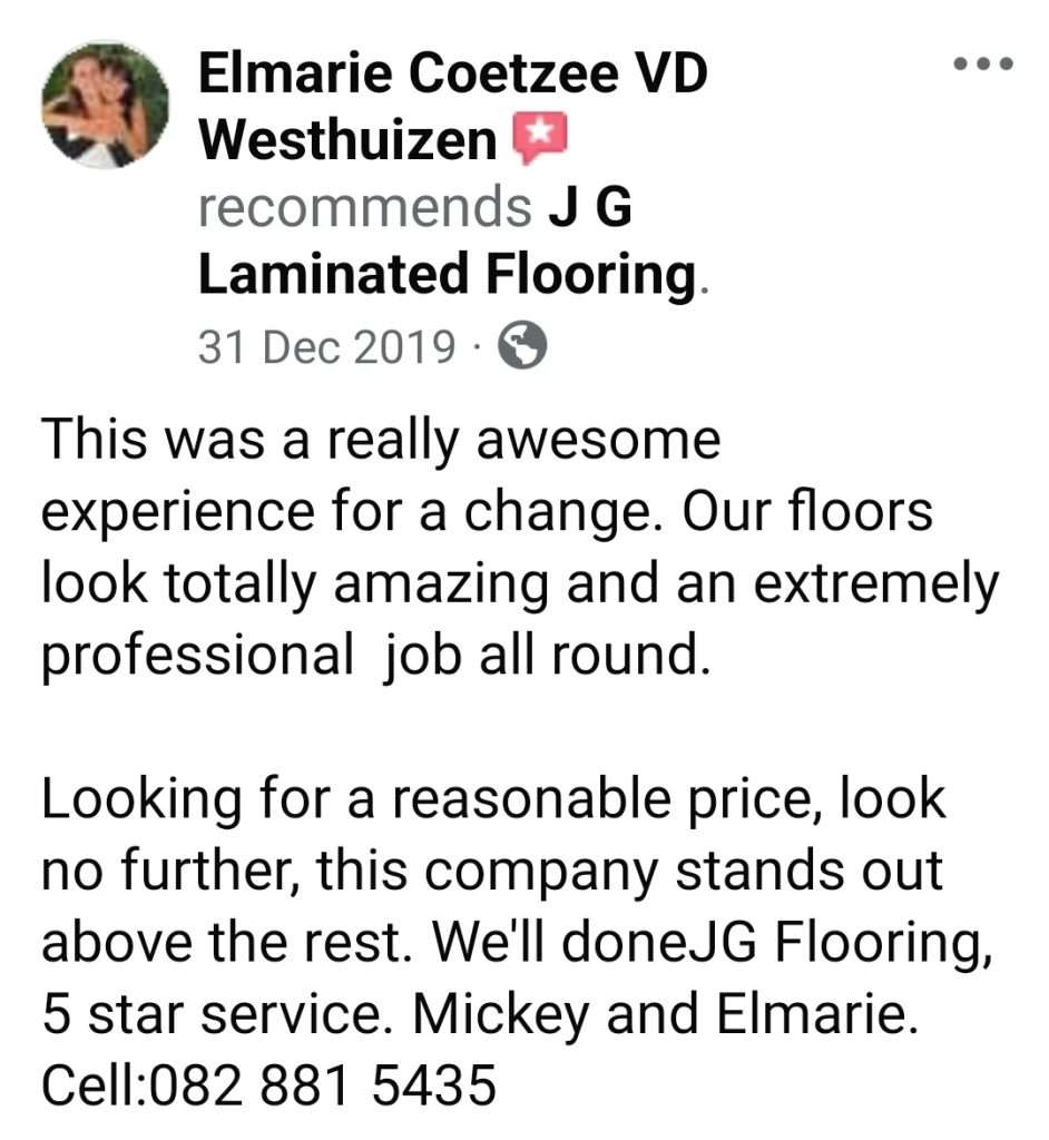 Elmarie Coetzee - Testimonial