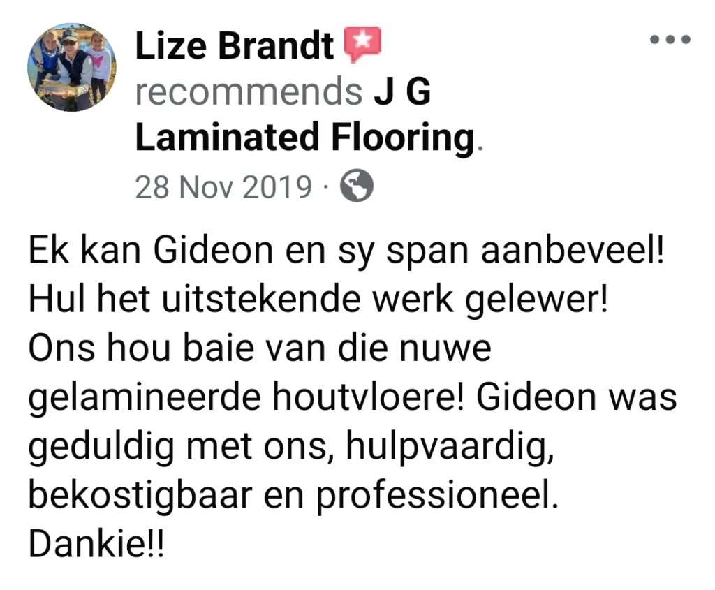 Lize Brandt - Testimonial